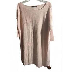 Peruvian Connection Oversized Pink Tunic Top Large
